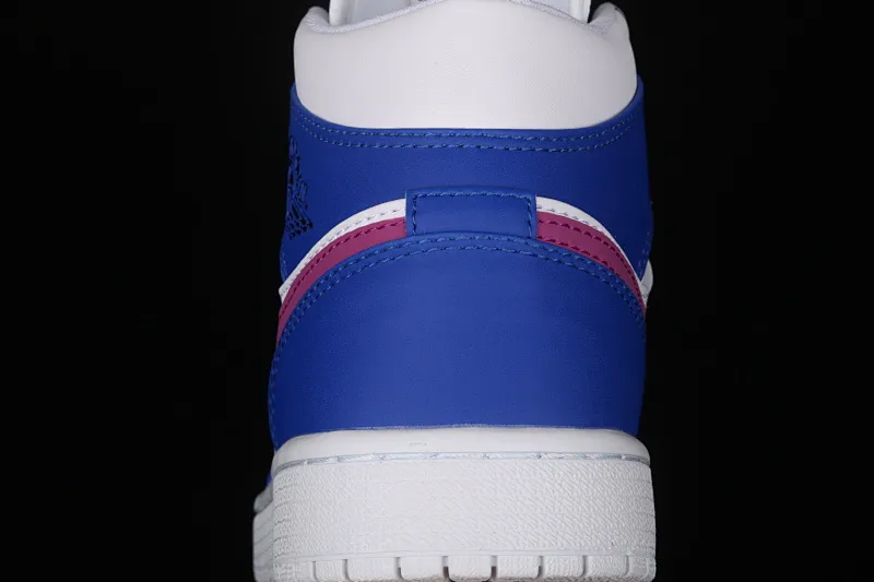 All categories Air Jordan Jordan series basketball shoes Air Jordan 1 Mid Air Jordan 1 Mid AJ1 Joe 1 white blue purple Chinese basketball shoes 554724-451